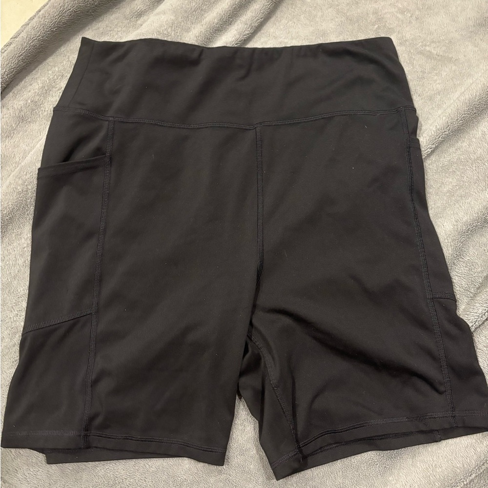 American Eagle Outfitters Black Bike Shorts Soft with pockets